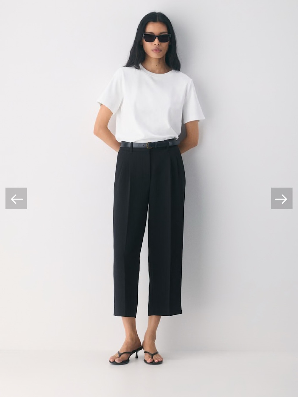 Arita High-Rise Black Tailored Length Cropped, Rise High, Leg Wide Size 00